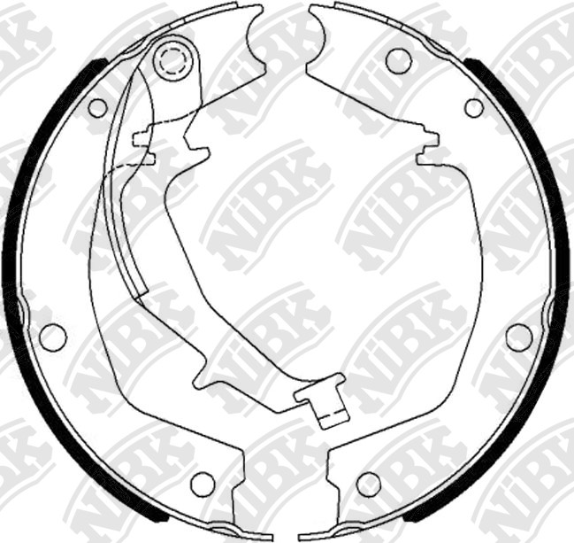 NiBK Brakes Application Cross Reference and Image for NiBK BRAKE SHOE FN0763