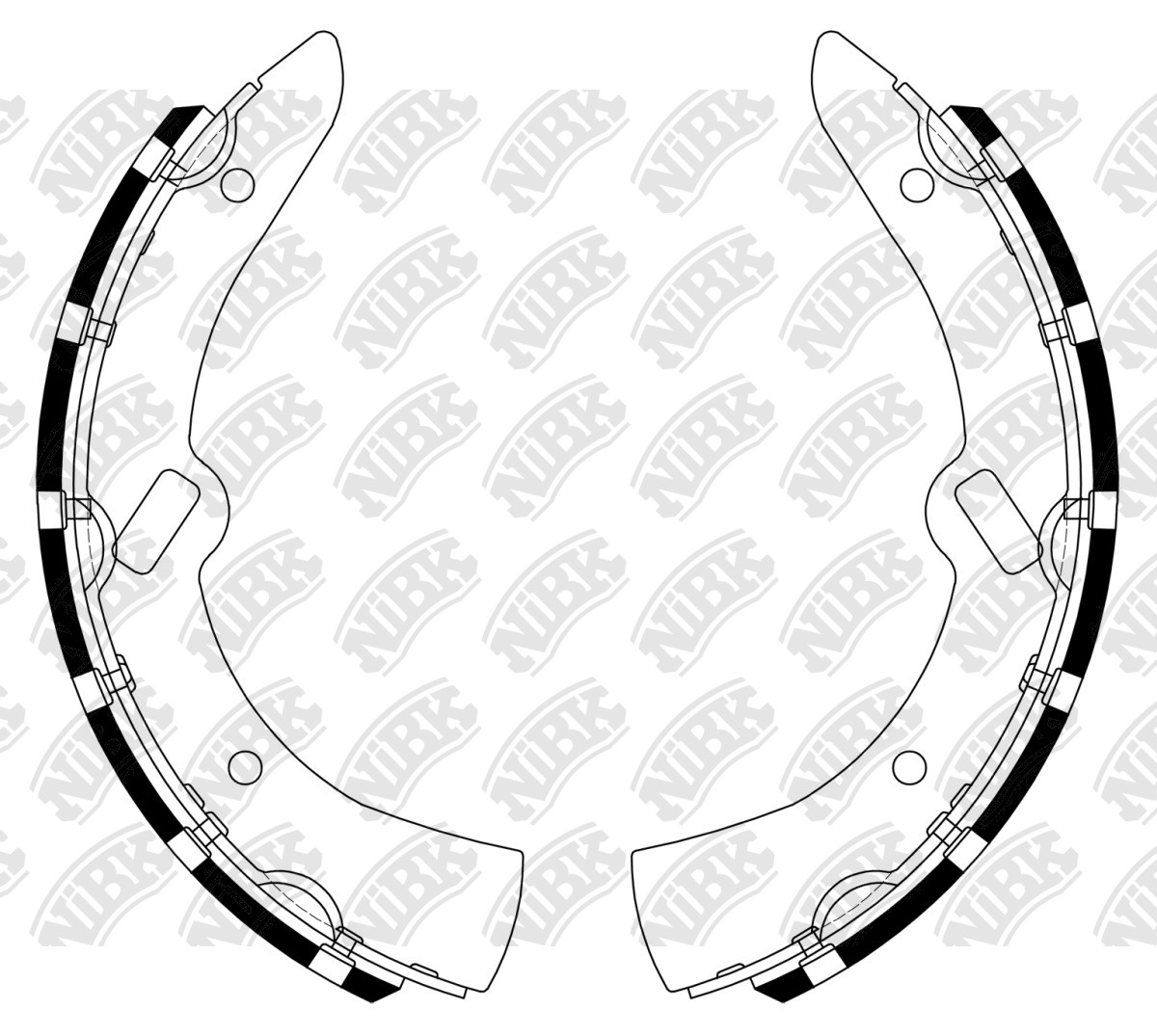 NiBK Brakes Application Cross Reference and Image for NiBK BRAKE SHOE FN6702