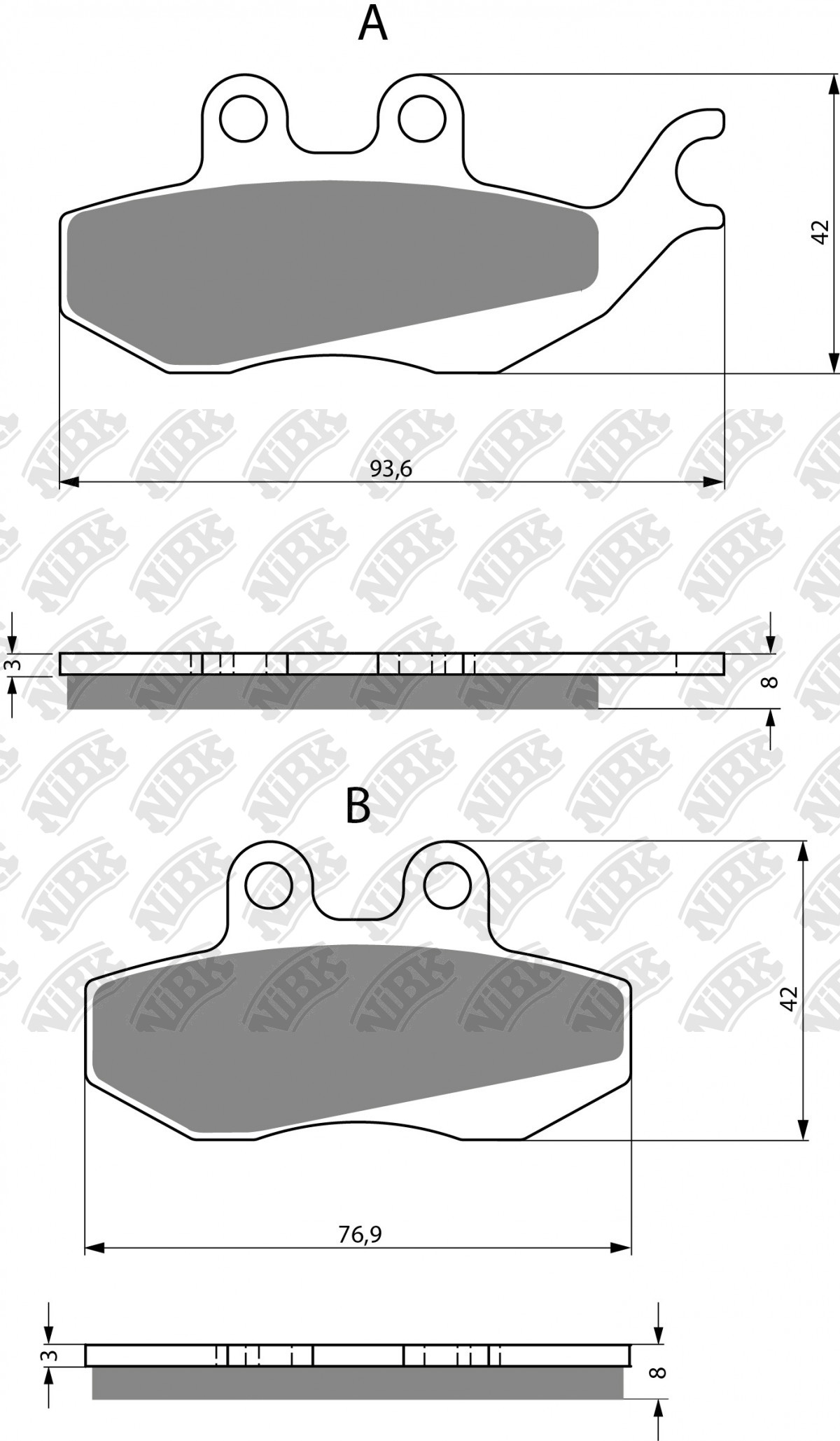NiBK Brakes Application Cross Reference and Image for NiBK